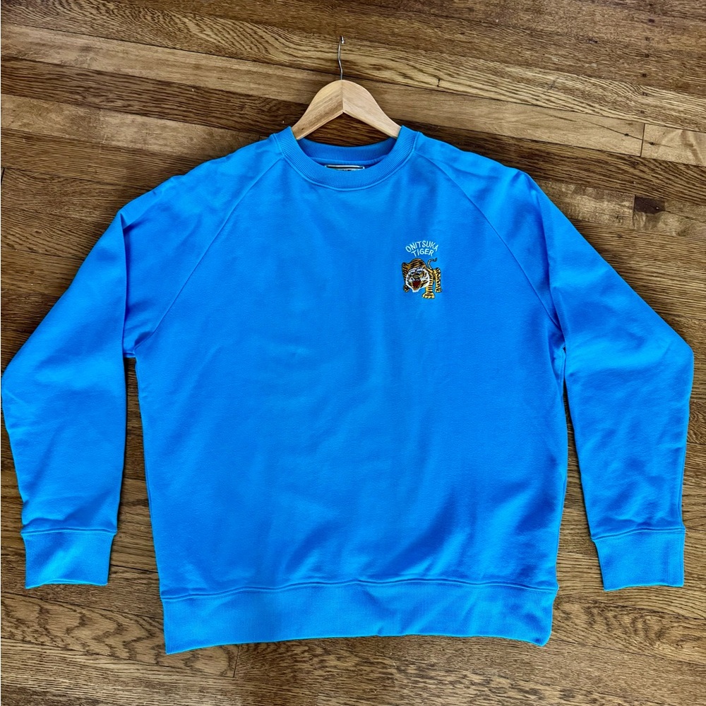 Onitsuka Tiger Men's Blue Crewneck Sweater